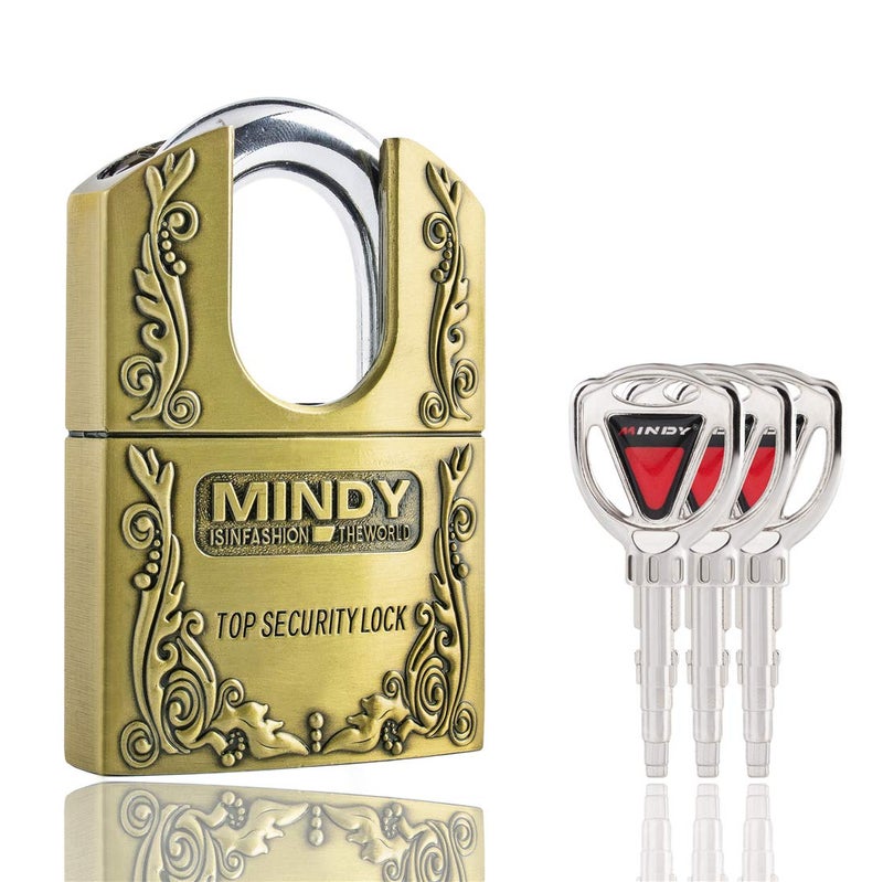 Mindy 3 Keys 40mm Heavy Duty Warehouse Shrouded Hardened Keyed Padlock Top Security Lock - Image 1